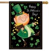 Lucky Gold Leprechaun St. Patrick's Day House Flag Primitive 28" x 40" Briarwood Lane - 2 of 4