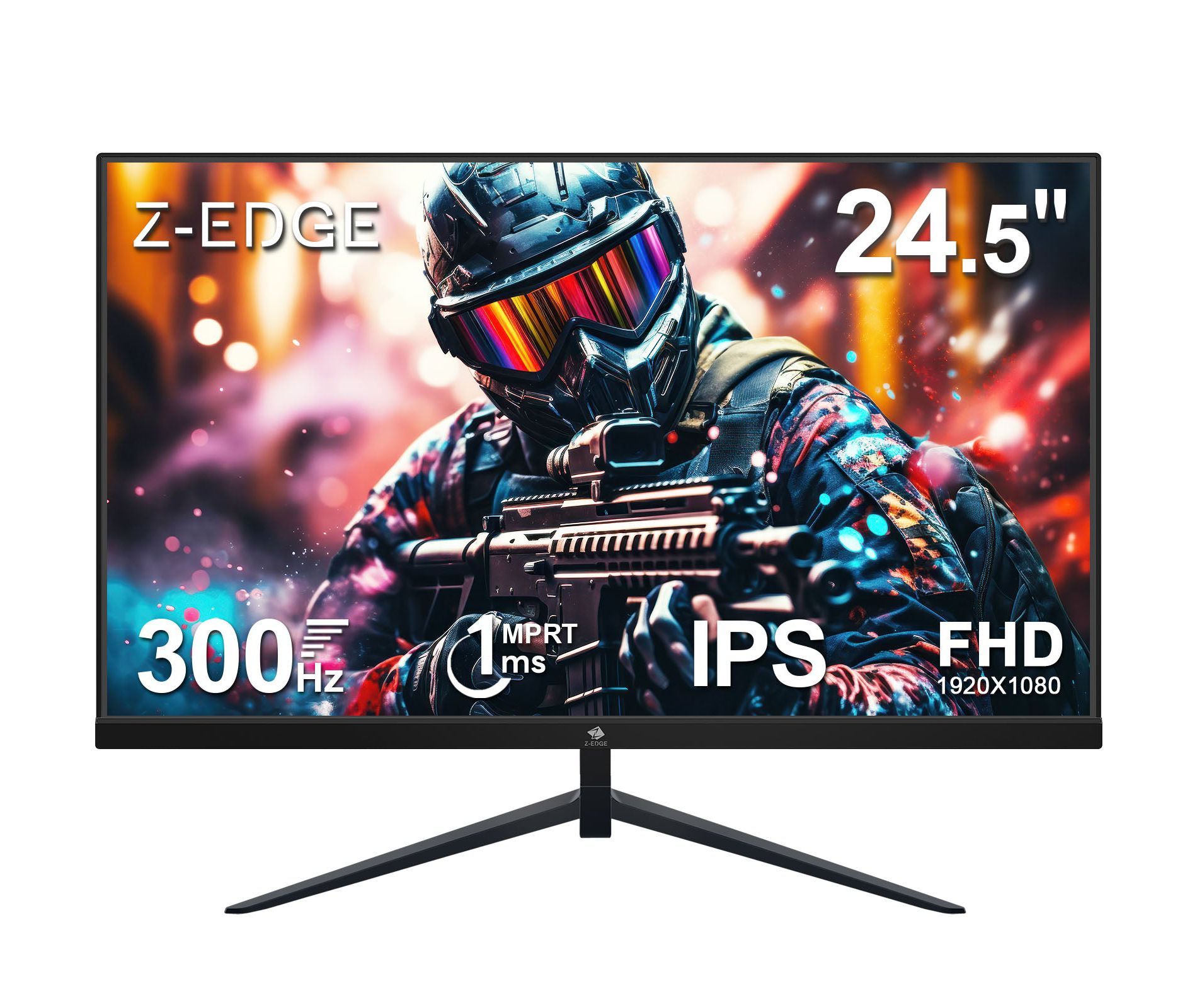 Z-EDGE UG25S 300Hz IPS Gaming Monitor, FHD 1920*1080, 1ms Frameless LED, AMD Freesync Premium Display Port HDMI