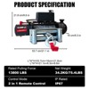 Electric Winch with 85ft Synthetic Rope, 13800lbs 12V DC Waterproof Truck Winch with Hawse Fairlead, Wired and Wireless Remote Contro - 2 of 4