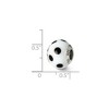 Black Bow Jewelry Sterling Silver, White and Black Dotted Murano Glass Bead Charm - 2 of 3