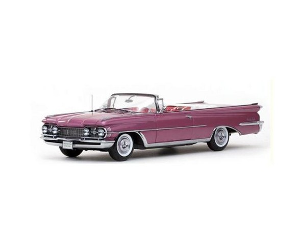 1959 Oldsmobile "98" Open Convertible Burgundy Mist Metallic 1/18 Diecast Car Model by Sunstar