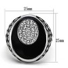 Slickblue Men's Stainless Steel Ring with Pave Design – Clear Stones, Epoxy Detail, Comfortable Fit, size 8-13 - 2 of 4