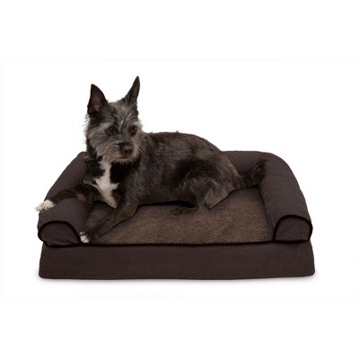 Furhaven Faux Fleece & Chenille Soft Woven Memory Foam Sofa Dog Bed - Jumbo  Plus, Cream : Target