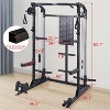 Multi-Function Power Cage 2000LB Capacity With Dual Independent Pulley System+Adjustable Cable Crossover for Home Gym&Garage Workouts - 2 of 4