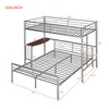NicBex Twin Over Full Bunk Bed with Safety Guardrail and Desk,Metal Loft Bed with Ladder,Modern Bunk Beds,Noise Reduced Bunk Beds for Bedroom - 3 of 4