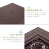Best Choice Products 32in Fire Pit Table 50,000 BTU Outdoor Wicker Patio w/ Wind Guard, Glass Beads, Cover - 4 of 4