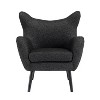 TOAOTBNBO Solid Wood Accent Chair with High Back, Contemporary Armchair with High Density foam Upholstered Chair Comfy Lounge Chair for Bedroom - 2 of 4