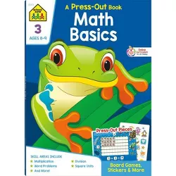 School Zone Math Basics Grade 3 Press-Out Workbook - (Punch Out) (Paperback)