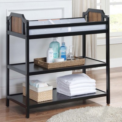 SereneVita Baby Changing Table, Diaper Changing Station, Baby Changing Station for Infant and Newborn, Black Brown
