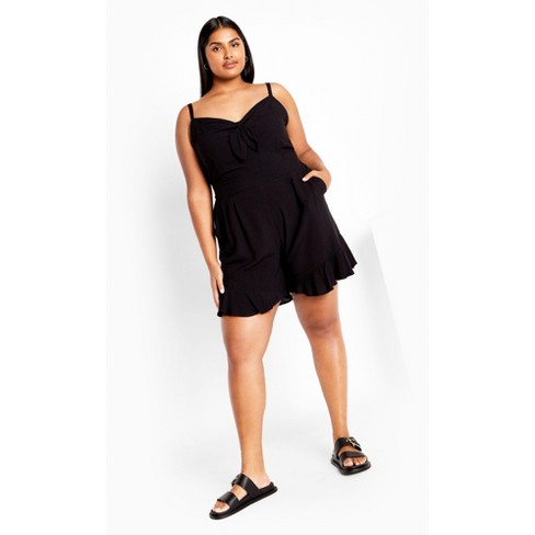 City chic black playsuit online