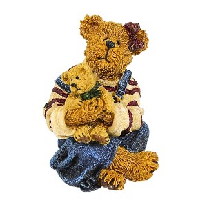 Boyds Bears Resin 2.5 Inch Megan Mcbruin & Friend...Bear Hugs Bearstone Americana Animal Figurines - 1 of 3