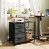 GALAXHERO  3 Drawer Mobile File Cabinet, Rolling Printer Stand with Open Storage Shelf for Home Office - 2 of 4