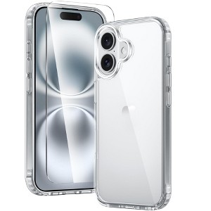 BONGEEK for iPhone 16 Case:Clear Magnetic Military Grade Drop Protection- Rugged Shockproof Protective Transparent Cell Phone Cover(Clear) - 1 of 4