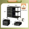 GALAXHERO  3 Drawer Mobile File Cabinet, Rolling Printer Stand with Open Storage Shelf for Home Office - 3 of 4