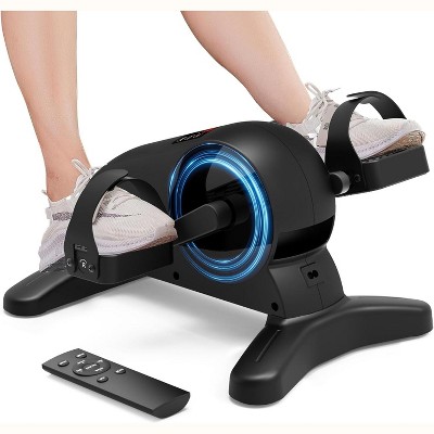 Mini Under Desk Exercise Bike Pedal Exerciser, Motorized Setting Bike Pedal Exerciser Leg/Arm Cycle for Senior