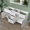 Bath Vanity Cabinet without Top 72 in. W x 21.5 in. D x 33.5 in. H Bathroom Vanity in White with Brushed Nickel Handle - 4 of 4