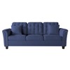 NicBex 85.4 Inch 3-seater Sofa with Tufted Back Cushions and 2 Pillows for Office,Living Room,Apartment,Blue - 3 of 4