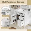 30" Modern Bathroom Vanity with Top Sink, 2 Drawers, Tip-Out Drawer & Adjustable Shelf, Bathroom Storage Cabinet - ModernLuxe - 4 of 4