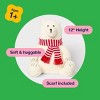 12" Polar Bear with Scarf Stuffed Animal - Gigglescape™: Polyester, Zoo Animal, 1 Year+, 0.25 lbs - 4 of 4