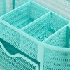 Blu Monaco Small Metal Mesh Desk Organizer with Drawer - Available in Aqua, Gold, and Pink - 4 of 4