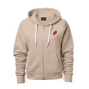 Dalix Donut Embroidered Hoodie Fleece Sweatshirt Zip Front Mens - 1 of 4