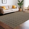 9x12 Modern Textured Solid Color Thin Area Rug, Non Slip Washable Indoor Rug , Foldable Rug for Living Room, Bedroom, Kitchen, Entryway - 4 of 4