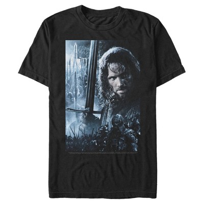 Men's The Lord of the Rings Fellowship of the Ring Aragorn Poster T-Shirt