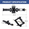 24" Car Scissor Jack,Support 7500lb Load Capacity Leveling Stabilizer with Crank Handle, 4"-24" Adjustable Height, Powder Coated Steel for Trailers - 4 of 4