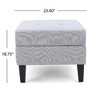 Lyngins Tufted Storage Ottoman, Waffle Stitch Upholstered Ottoman with Storage, 28.75"W Foot Stool with Birch Wood Legs, Storage Bench for Living Room - 2 of 4
