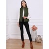 Allegra K Women's Stand Collar Lightweight Gilet Quilted Zip Vest - 3 of 4