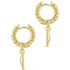 SHINE by Sterling Forever Hartley Hoop Earrings - Gold - 3 of 3