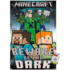 Trends International Minecraft - Beware Of The Dark Unframed Wall Poster Prints - 1 of 4