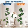 Fiddle Leaf Fig Artificial Tree with White Planter - Tall Faux Plants with Moss, Floor Fake Rubber Plant In Pot, for Home Office Living Room Decor - 4 of 4