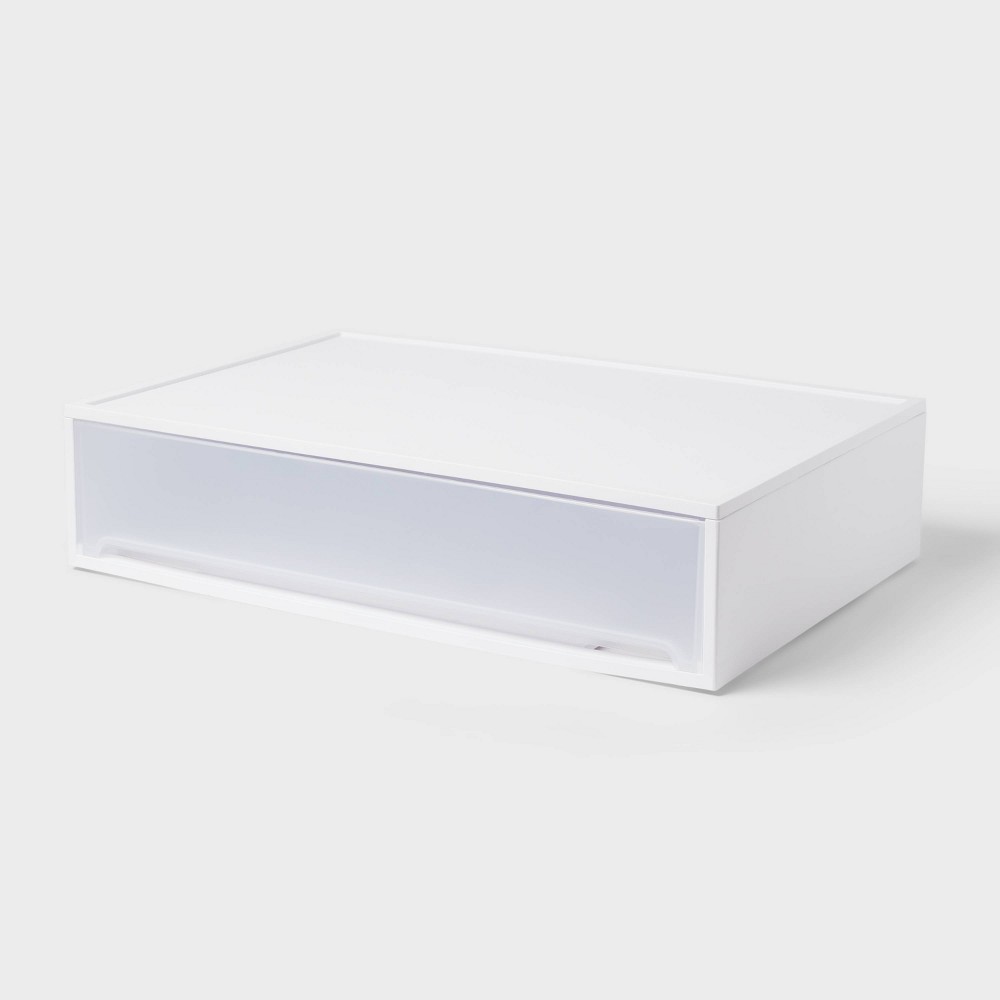 Modern Wide Underbed Drawer White 1pc - Brightroom™
