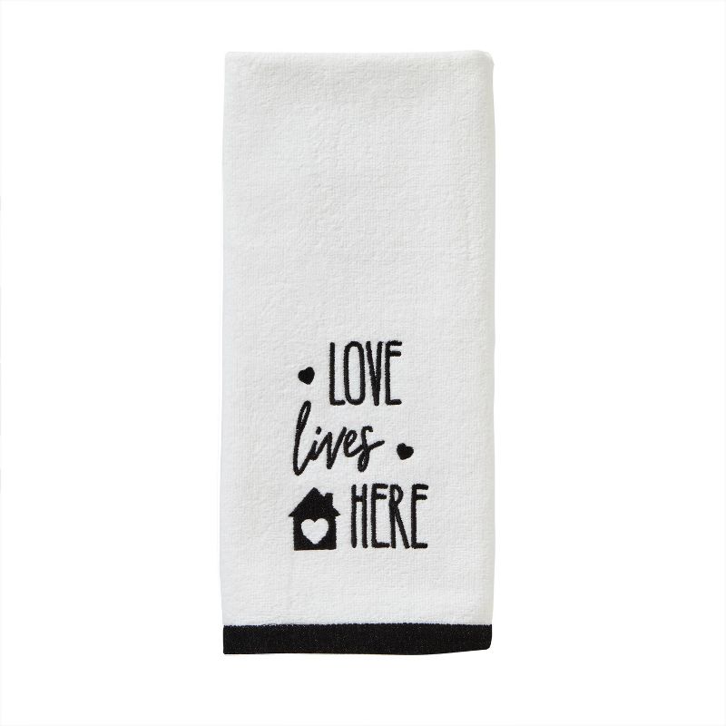 2pk Love House Hand Towel Set White - SKL Home, 4 of 5