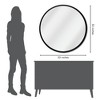 Americanflat - 32x32 Framed Black Round Mirror Circle Mirror for Bathroom, Bedroom, Entryway, Living Room - 4 of 4
