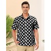 Lars Amadeus Men's Summer Polka Dots Button Down Short Sleeves Hawaiian Shirts - 2 of 4