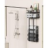 Attop Towel Racks for Bathroom 31inch Wall Mounted Floating Shelf with Wood Plank Holds 6 Large Rolled Towels,All Black - 2 of 4