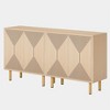 Resenkos Sideboard Buffet, Kitchen Storage Cabinet,Modern Sideboard Buffet, 59" Wood Storage Cabinet with Doors,Natural & Gold Brown - 2 of 4