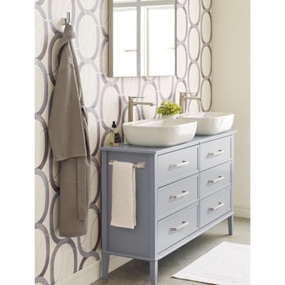 Brushed Nickel 11" Geometric Wall Mounted Towel Bar