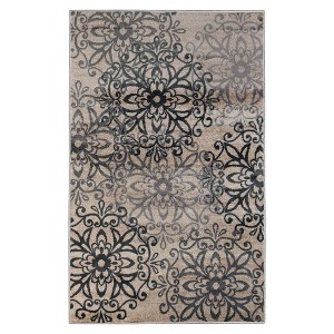 Modern Floral Scroll Indoor Runner or Area Rug by Blue Nile Mills - 1 of 4