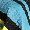 Slickblue Handmade Reversible Quilt with Shams, Quilt Set, Horizontal Stripes 3 Options, 3 Piece - 3 of 4