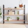 vidaXL Wall Shelf Light Brown 55.1 in.x15.7 in.x(0.8 in.-1.6 in.) Treated Solid Wood Oak - 2 of 4