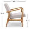 NicBex Accent Chair Mid-Century Upholstered Button Tufted Armchair with Metal Frame Cozy Single Sofa Chair for Bedroom,Living Room - 3 of 4