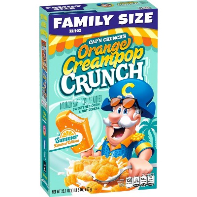 Cap'n Crunch Orange Creampop Crunch Family Size Breakfast Cereal - 22.1oz