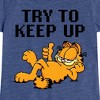 Girls' - Garfield - Try To Keep Up Fitted Short Sleeve Graphic T-Shirt - 2 of 4