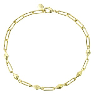 Guili Adults/Teens 14K Gold Plated Paperclip Bracelet - Trendy, Minimalist Jewelry Perfect for Everyday Wear, Casual Looks, or Special Occasions - 1 of 2