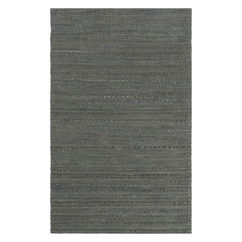 3'x5' Solid Woven Accent Rug Dark Green - Safavieh