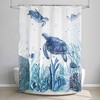 Deep Sea Shower Curtain Blue - Allure Home Creations: Polyester Bath Curtain, Turtle Pattern, Microfiber - 2 of 4