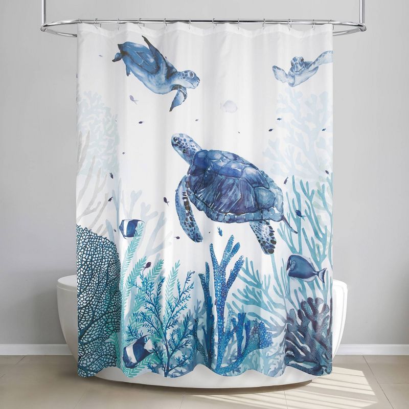 Deep Sea Shower Curtain Blue - Allure Home Creations, 3 of 7